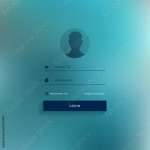 clean login page template design