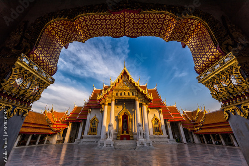 Wat Benchamabophit Dusitvanaram, Famous Marble Temple in Bangkok, Thailand  © TONTOXIN