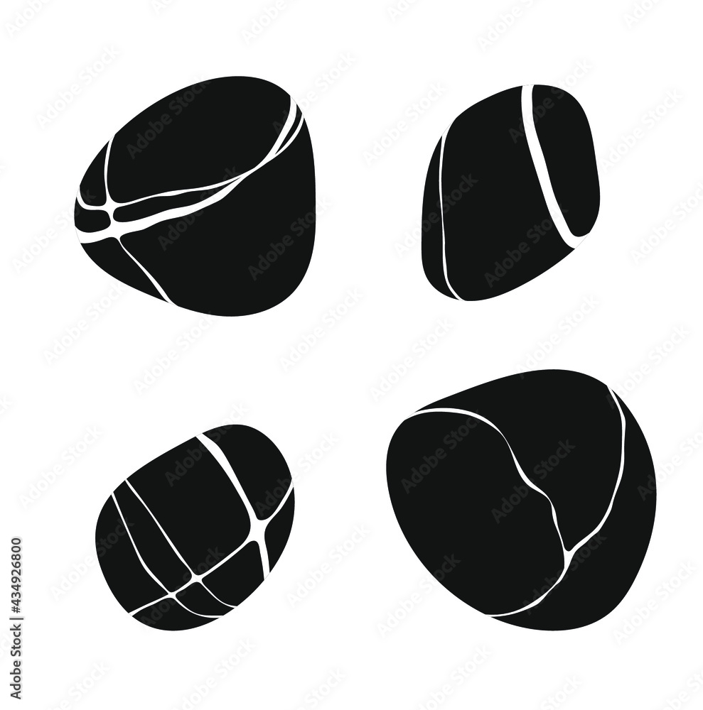 Abstract Vector Nature Backgroung Relax Stones. Hand Drawn Pattern Rocks for Massage. Fashion Illustration Black and White Spa Texture Abstract Vector Nature Backgroung Relax Stones. Hand Drawn Pattern Rocks for Massage. Fashion Illustration Black and White Spa Texture