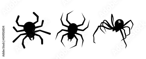 spiders on white background