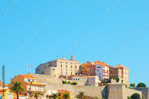 viesw of the citadel of Calvi, in Corsica, France
