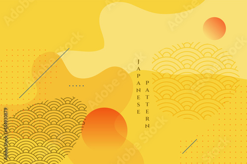 japanese style yellow background design