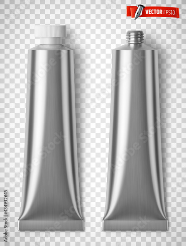 Tubes de peinture vectoriels sur fond transparent