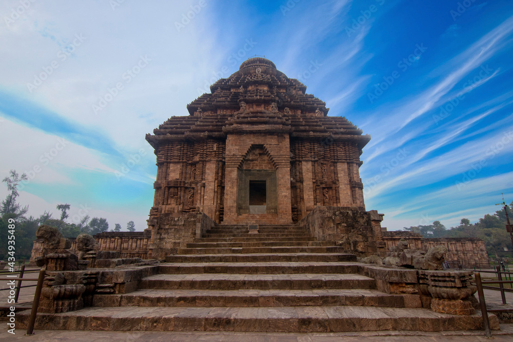 Stone Carvings On 13th century Ancient Hindu world heritage conservation Architecture At Konark Sun Temple Odisha Stone Carvings On 13th century Ancient Hindu world heritage conservation Architecture At Konark Sun Temple Odisha