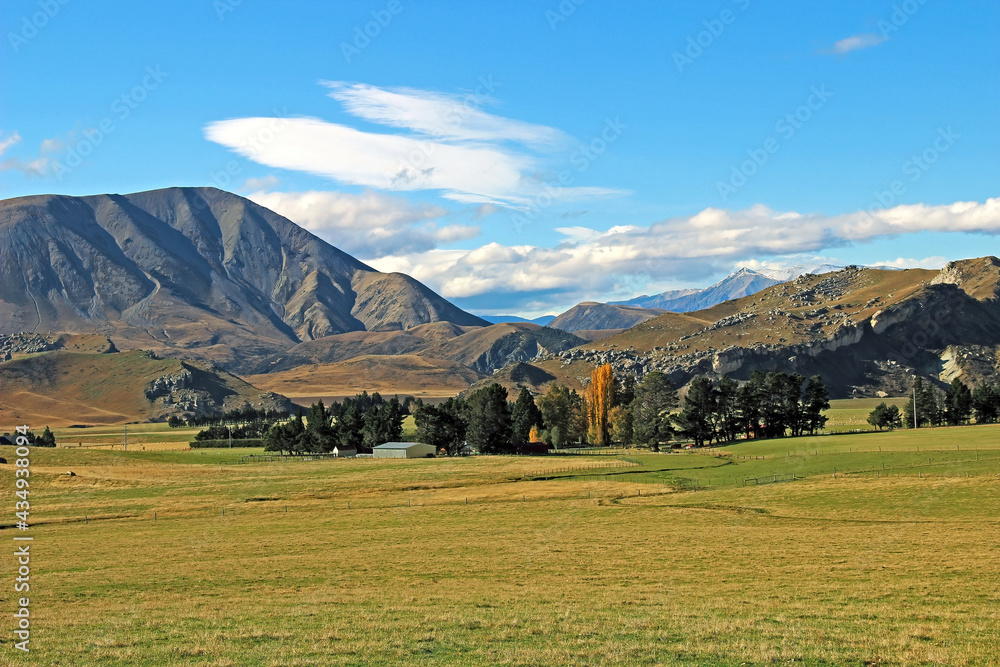 Traveling by car in south island new-Zealand  (New Zealand's Autumn Beauty)