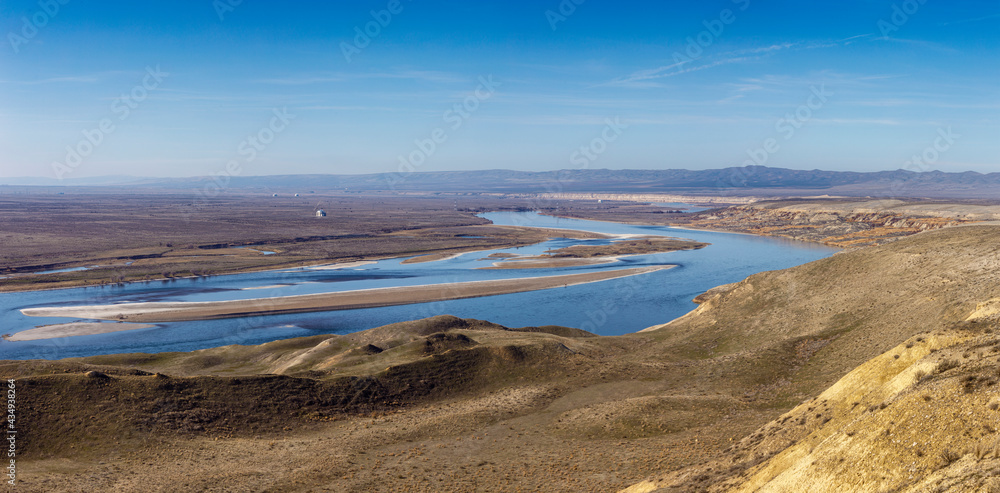 Bluffs Overlooking the Columbia River in the Hanford Reach National Monument, Washington Bluffs Overlooking the Columbia River in the Hanford Reach National Monument, Washington