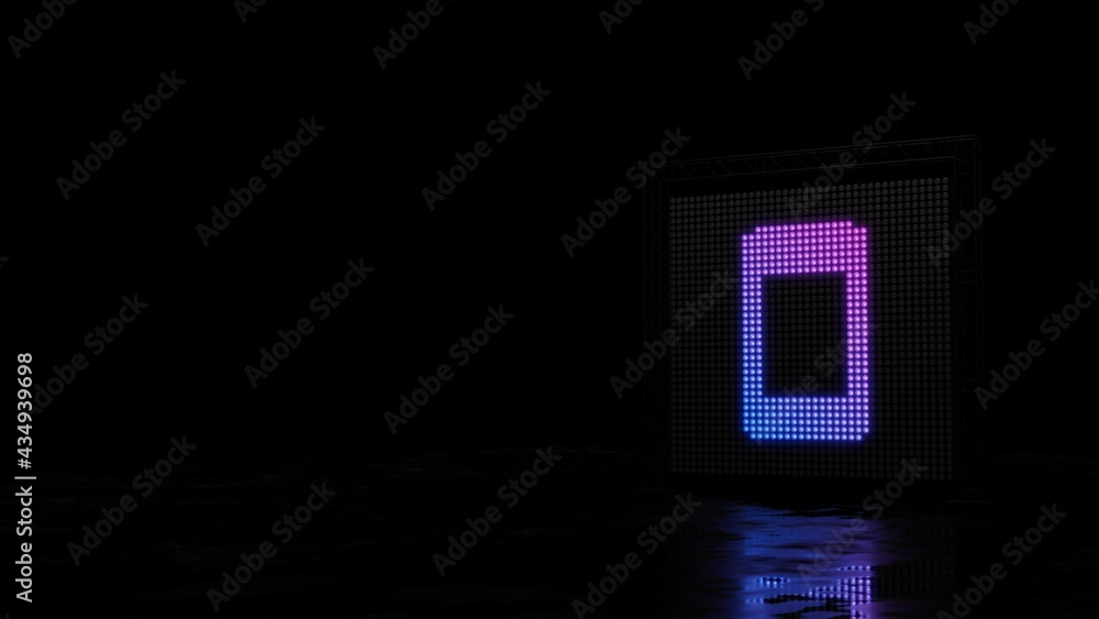 3d rendering of light shaped as symbol of technology on black background 3d rendering of light shaped as symbol of technology on black background