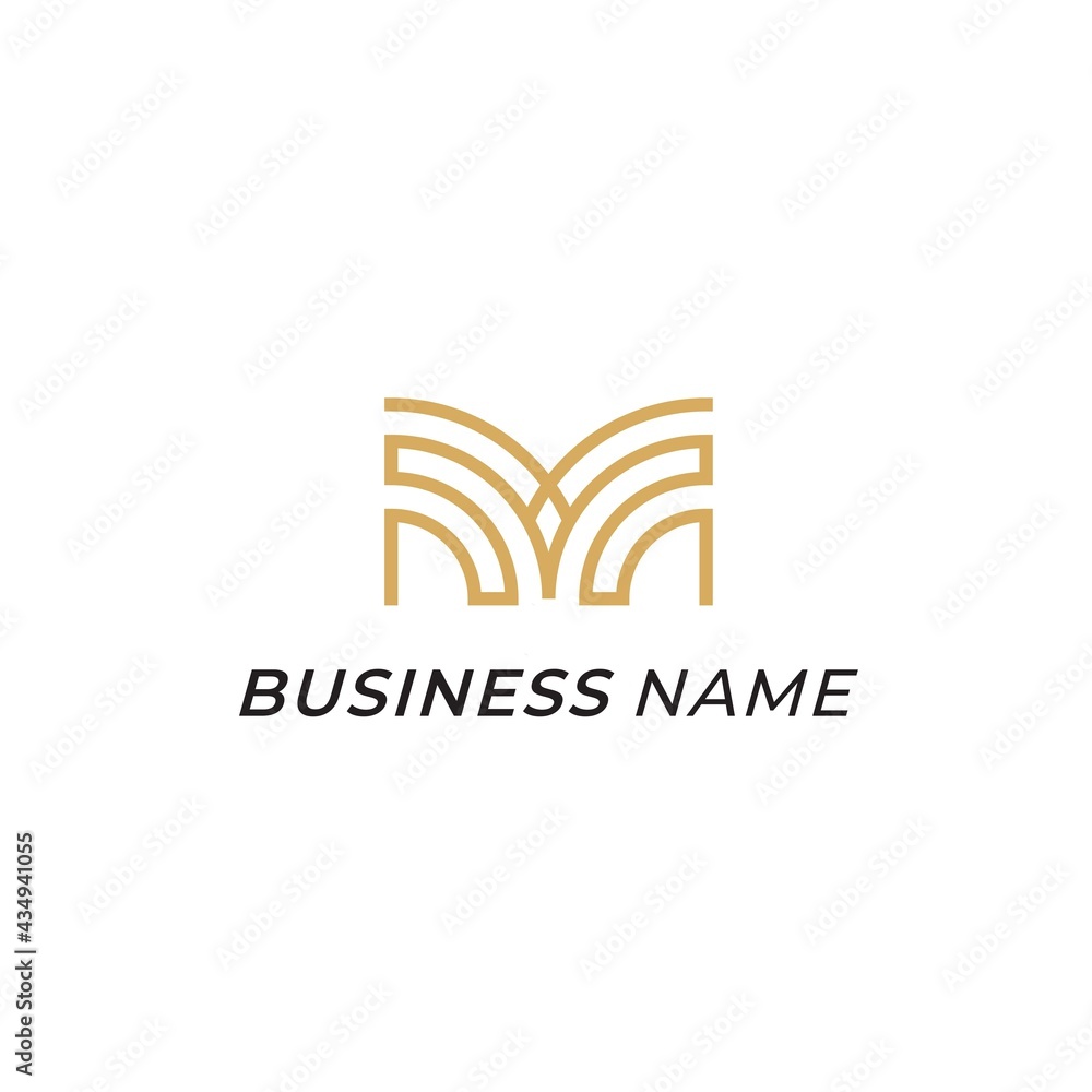 modern design logo creative letter M modern design logo creative letter M