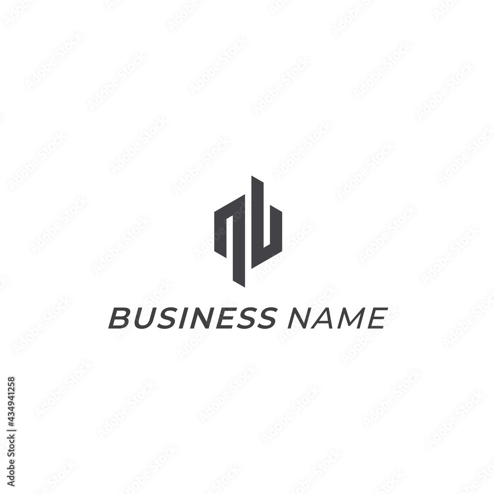 logo vector polygon letter N and B logo vector polygon letter N and B