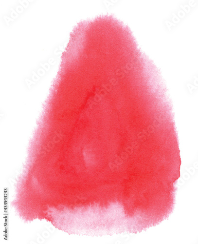 High quality isolated red watercolor triangle element