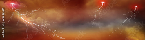 Lightning, thunder cloud dark cloudy sky