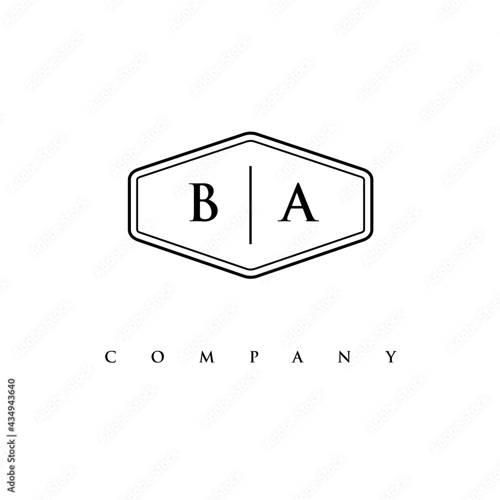 initial BA logo design vector initial BA logo design vector