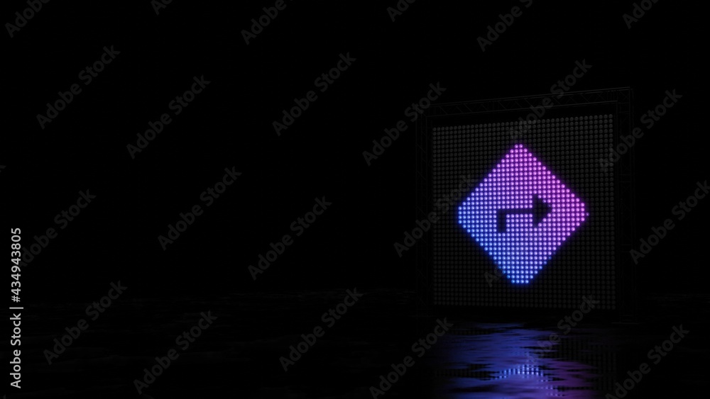 3d rendering of light shaped as symbol of directions on black background 3d rendering of light shaped as symbol of directions on black background