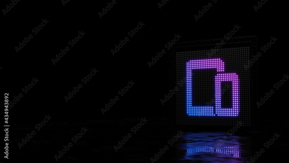 3d rendering of light shaped as symbol of devices on black background 3d rendering of light shaped as symbol of devices on black background