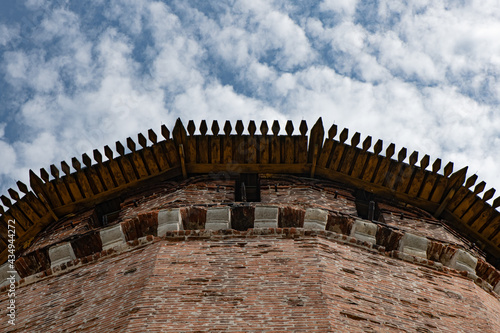 Wall of the Kolomna Kremlin of Red Brick and Marinkin Tower photo