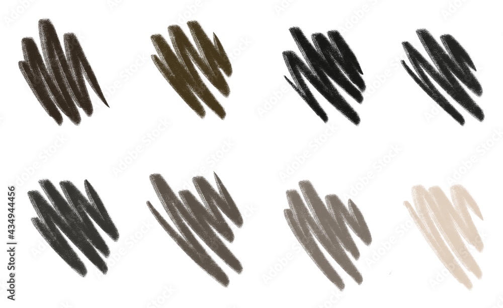 Felt-tip pen strokes in brown colours illustration Felt-tip pen strokes in brown colours illustration