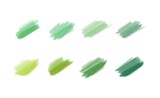 Pencil strokes in green colours illustration 