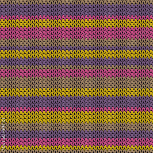 Modern horizontal stripes knitted texture