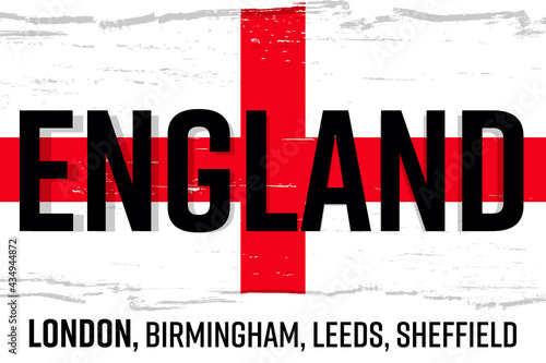 England flag, vector illustration