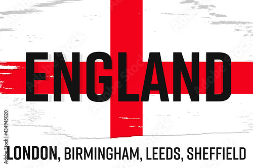 England flag, vector illustration