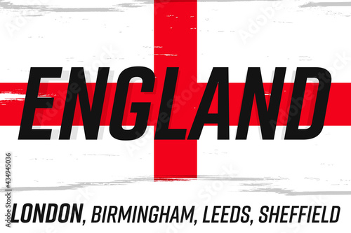 England flag, vector illustration