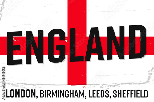 England flag, vector illustration