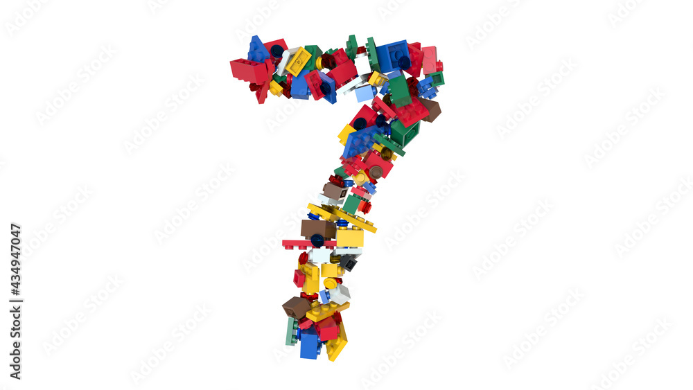 Shuffled Colored Bricks Building Blocks Typeface Text 
7