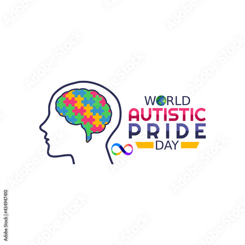 vector graphic of world autistic pride day good for world autistic pride day celebration. flat design. flyer design.flat illustration.
