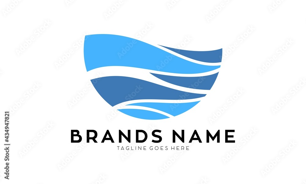 Sea waves icon logo Sea waves icon logo