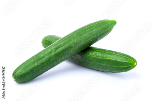 Japanese cucumber isolated on white background