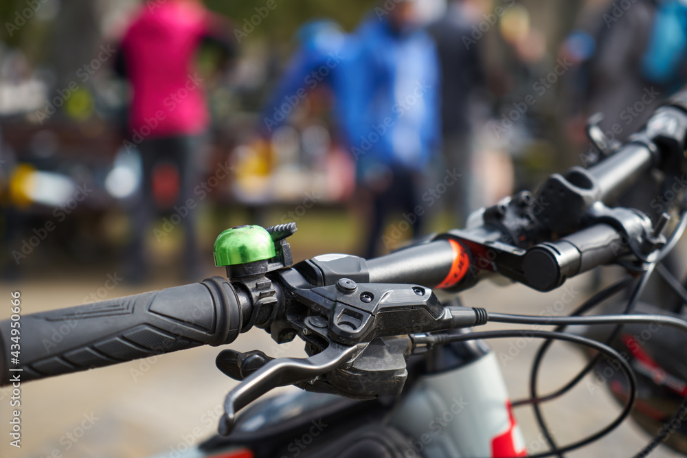 An image of a bicycle handlebar. An image of a bicycle handlebar.