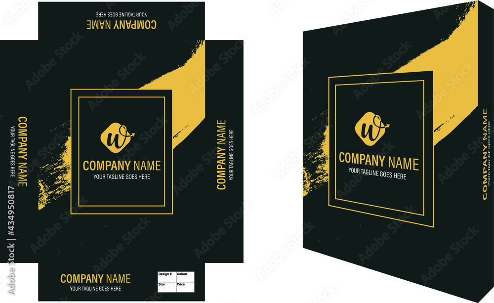 Men's Garments Shirt box design template and mock up box. Stock