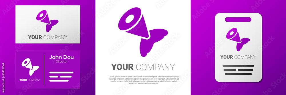 Fototapeta premium Logotype Fish tail icon isolated on white background. Logo design template element. Vector