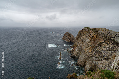 acantilados sobre el océano atlántico en Asturias photo