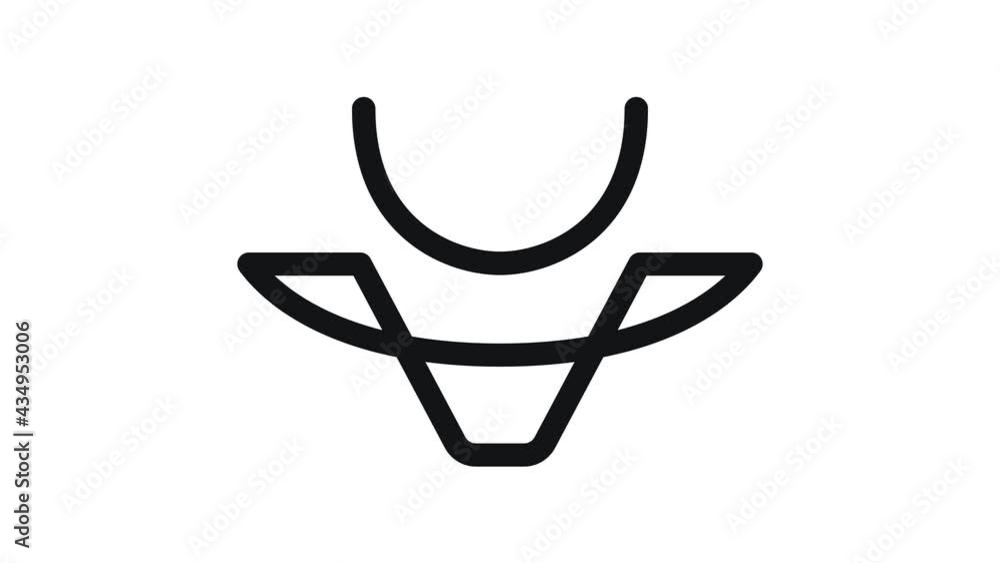 cow head line icon animation Motion graphics 4k video motion illustration sign. Outline doodle style alpha channel cow head line icon animation Motion graphics 4k video motion illustration sign. Outline doodle style alpha channel