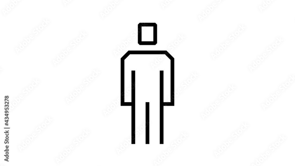 man line icon animation Motion graphics 4k video motion illustration sign. Outline doodle style alpha channel. man line icon animation Motion graphics 4k video motion illustration sign. Outline doodle style alpha channel.