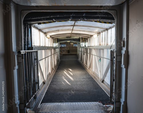 Schilderij op canvas Gangway at Tallinn harbour, Estonia