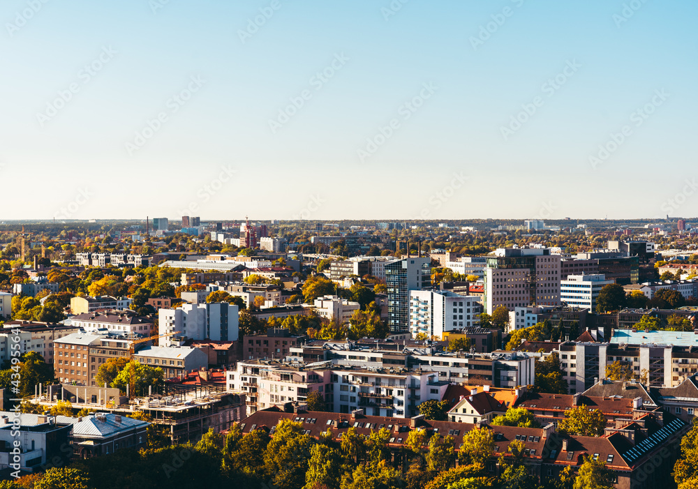 View over Tallinn on a sunny autumn day, Estonia