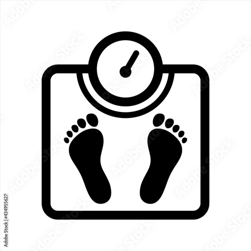 Weight scale icon, vector and glyph