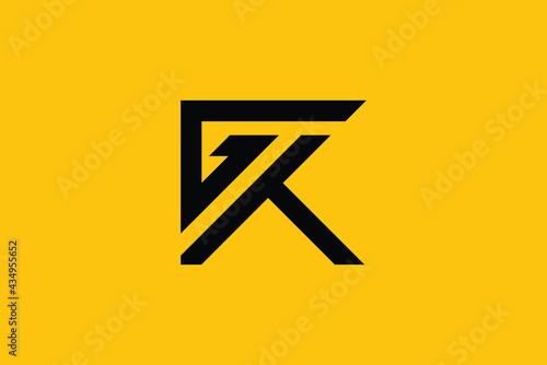 GK logo letter design on luxury background. KG logo monogram initials letter concept. GK icon logo design. KG elegant and Professional letter icon design on background. K G GK KG