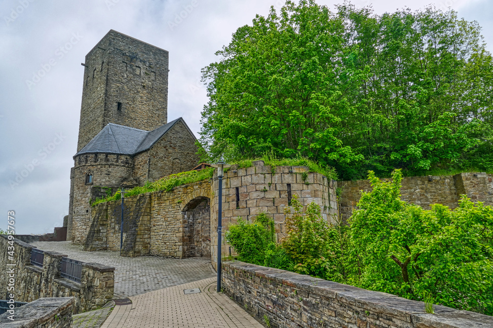 Ansicht einer historischen Burg in Hattingen Blankenstein