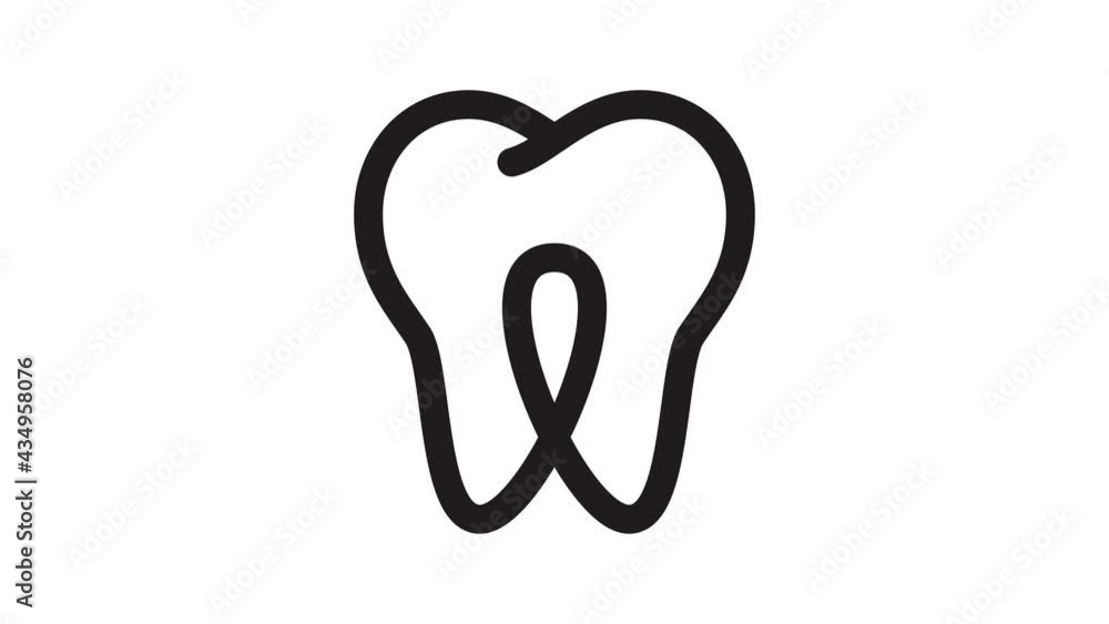 Tooth location map pin line icon animation Motion graphics 4k video motion illustration sign. Outline doodle style alpha channel Tooth location map pin line icon animation Motion graphics 4k video motion illustration sign. Outline doodle style alpha channel