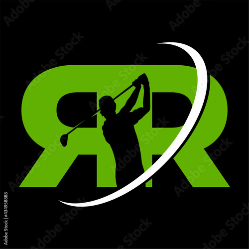 golf play logo design vector