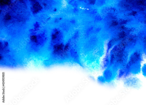 Foto Abstract watercolor background of blue color with a texture of spots