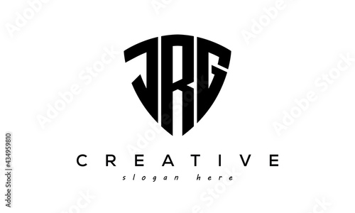 JRG letter creative  logo with shield photo