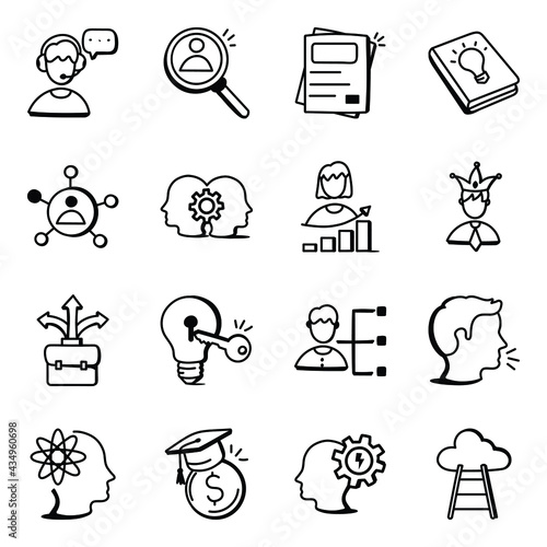Set of Career Doodle Icons

