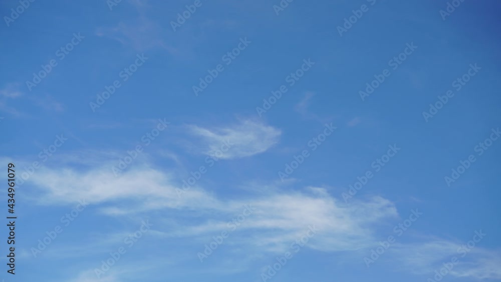 Light white clouds floating in the blue sky in the clear summer sky. White clouds background. Cloud time lapse nature background. Light white clouds floating in the blue sky in the clear summer sky. White clouds background. Cloud time lapse nature background.