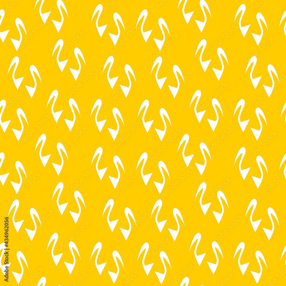 seamless two goose pattern. yellow background design