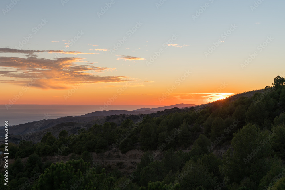 Fototapeta premium Sunset on the mountain