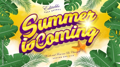 Summer is Coming Text Effect